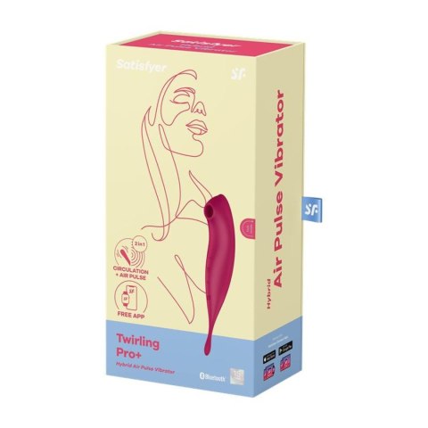 Wibrator,Stymulator-Twirling Pro Connect App dark red-Satisfyer