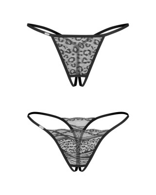 Bianca 2-pak stringi otwarte L/XL Obsessive
