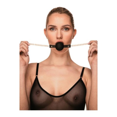 Knebel czarny BDSM Majestic Pearl Mouthgag Guilty Pleasure