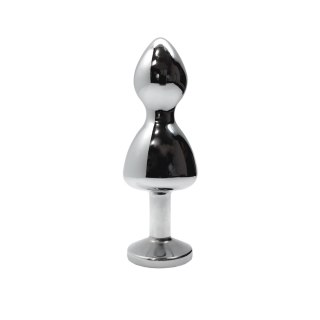Korek analny Lollypop Double Ball Metal Plug S White Wooomy