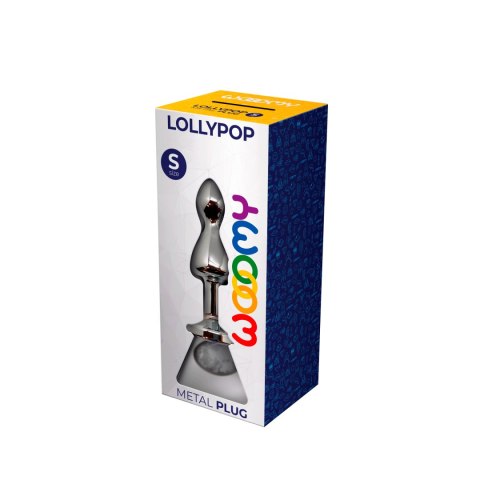 Korek analny Lollypop Double Ball Metal Plug S White Wooomy