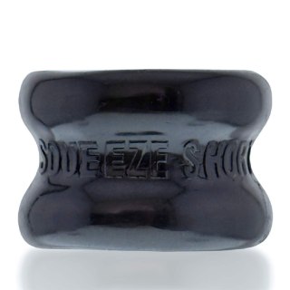 Naciagacz jąder [SIL/TPR] SQUEEZE SHORT Ballstretcher Black Oxballs