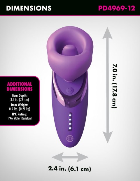 Stymulator łechtaczki Pleasure Sucker Purple Fantasy For Her