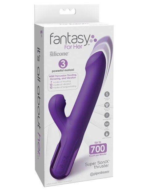 Wibrator króliczek Super SoniX Thruster - Purple Fantasy For Her