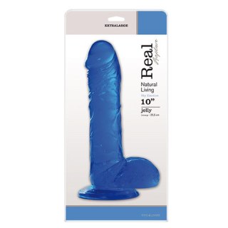 Dildo silikonowe przeźroczyste 25.5cm FALLO JELLY REAL RAPTURE BLUE MSX Distribution S.r.l.