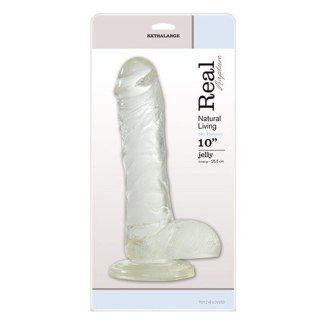 Dildo silikonowe przeźroczyste 25.5cm FALLO JELLY REAL RAPTURE CLEAR MSX Distribution S.r.l.