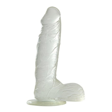 Dildo silikonowe 19cm przeźroczyste JELLY DILDO REAL RAPTURE CLEAR MSX Distribution S.r.l.