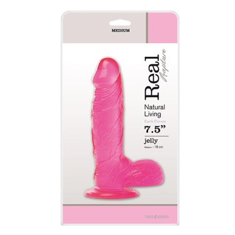 Dildo silikonowe 19cm różowe JELLY DILDO REAL RAPTURE PINK MSX Distribution S.r.l.