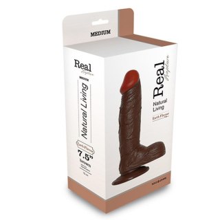 Dildo realistyczne 21.5cm brrązowe REALISTIC DILDO REAL RAPTURE BROWN MSX Distribution S.r.l.