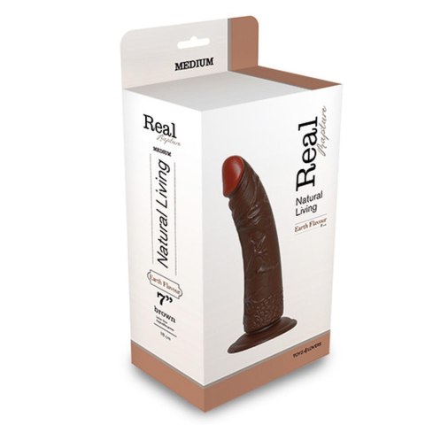 Dildo realistyczne 20.5cm brązowe REALISTIC DILDO REAL RAPTURE BROWN MSX Distribution S.r.l.