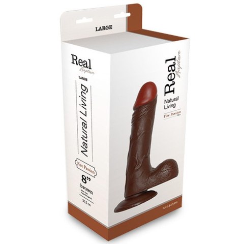 Dildo realistyczne 23cm brązowe REALISTIC DILDO REAL RAPTURE BROWN MSX Distribution S.r.l.
