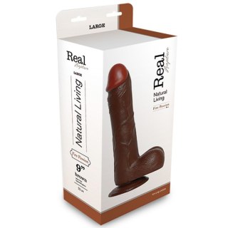 Dildo realistyczne 25.5cm brązowe REALISTIC DILDO REAL RAPTURE BROWN MSX Distribution S.r.l.