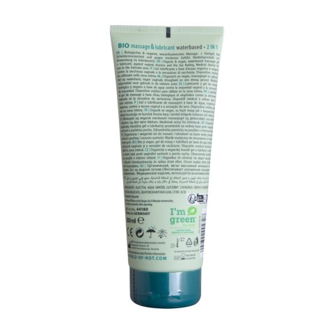 Lubrykant wodny Bio massage & lubricant waterbased 2in1 200ml Hot