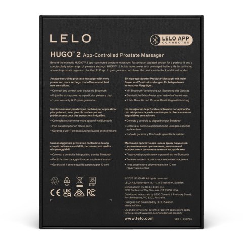 Masażer Prostaty Hugo 2 Black Lelo Lelo