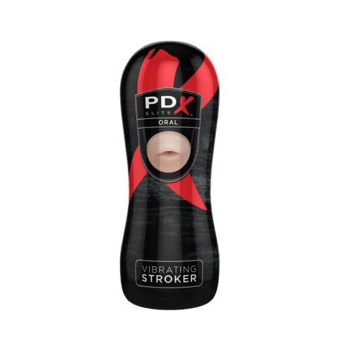 Masturbator Realistyczny Cielsty Pdx Elite Vibrating Oral Stroker Light Pipedream