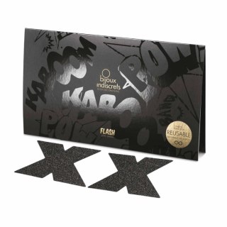 Naklejki na sutki czarne Flash Cross Black Bijoux Indiscrets