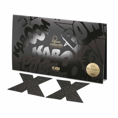 Naklejki na sutki czarne Flash Cross Black Bijoux Indiscrets