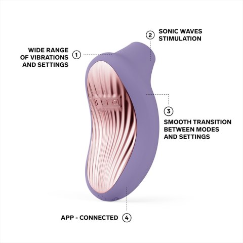 Stymulator łechtaczki sterowany aplikacją Sona 3 Violet Dusk LELO Lelo