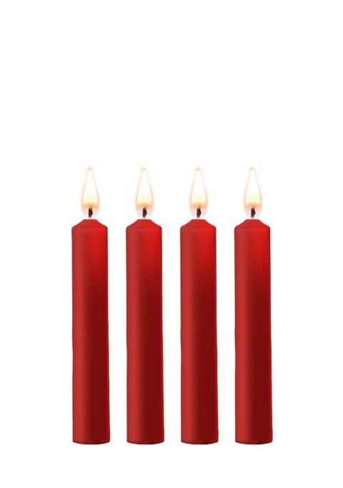 Teasing Wax Candles 4-Pack Red - Czerwony Zestaw Świec Do Bdsm Ouch! by Shots Ouch! by Shots
