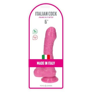 Dildo z przyssawką różowe 16 cm Eros Italian Cock MSX Distribution S.r.l.