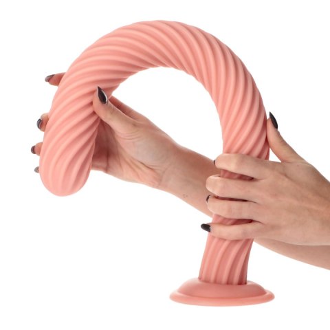 Korek analny żebrowany beżowy 51cm MSX