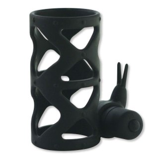 Pierścień Erekcyjny Wibrujący, Czarny, Wąski-Anello Fallico Timeless Slender vibRing nero