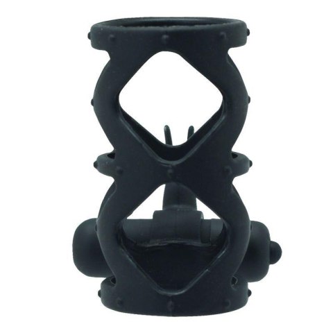 Pierścień Erekcyjny Wibrujący, Czarny, Wąski-Anello Fallico Timeless Slender vibRing nero