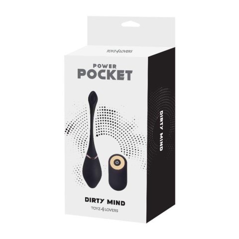 Jajeczko wibrujące czarne Power Pocket Dirty Mind TOYZ4LOVERS
