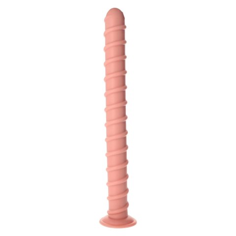 Korek analny żebrowany beżowy 58.5cm MSX