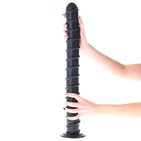 Korek analny żebrowany czarny 58.5cm MSX