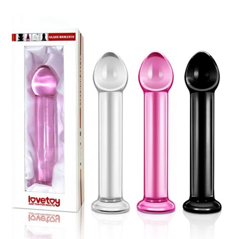 Dildo szklane czarne 16cm Glass Romance Black LOVETOY