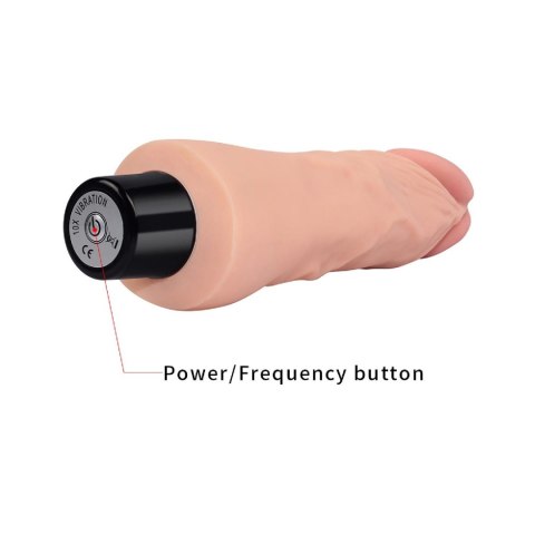 Realistyczny Wibrator Z Zdejmowanym Rękawem Z Cyberskóry Cielisty 18 cm – Lovetoy