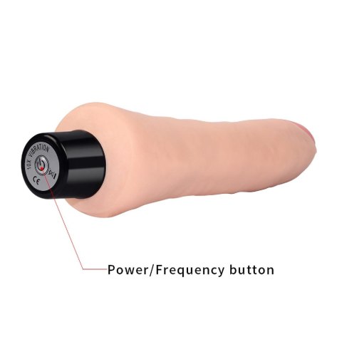 Wibrator Z Zdejmowanym Rękawem Z Cyberskóry Cielisty 22,9 cm – Lovetoy