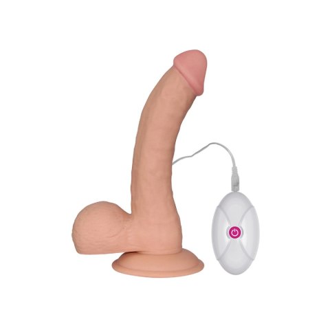 Ultra Miękkie Dildo Z Przewodowym Pilotem I Przyssawką Cieliste 22,3 cm– Lovetoy