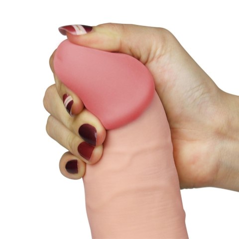 Ultra Miękkie Dildo Z Przewodowym Pilotem I Przyssawką Cieliste 20cm– Lovetoy