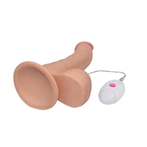 Ultra Miękkie Dildo Z Przewodowym Pilotem I Przyssawką Cieliste 20cm– Lovetoy