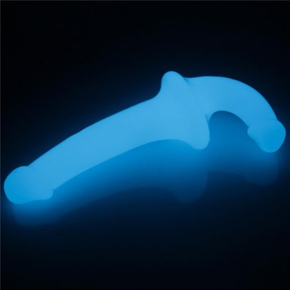 Dildo STRAP-ON świecące w ciemności 23cm Lumino Play Double Dildo LOVETOY