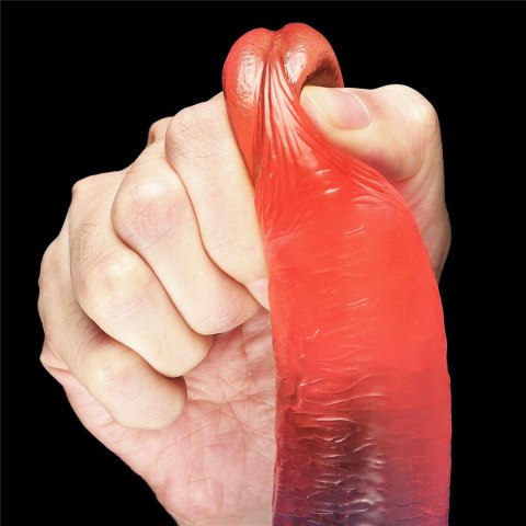 Dildo z przyssawką niebiesko-czerwone 19cm LoveToy