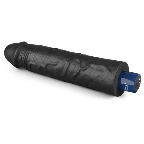 9.5" REAL SOFTEE Rechargeable TPE Vibrating Dildo(Black