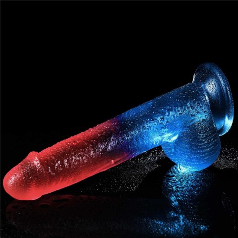 Dildo z przyssawką niebiesko-czerwone 23cm LoveToy