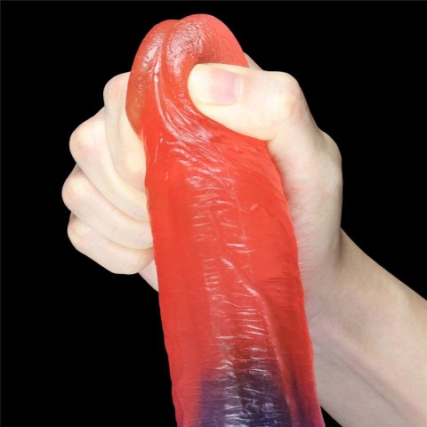 Dildo z przyssawką niebiesko-czerwone 23cm LoveToy