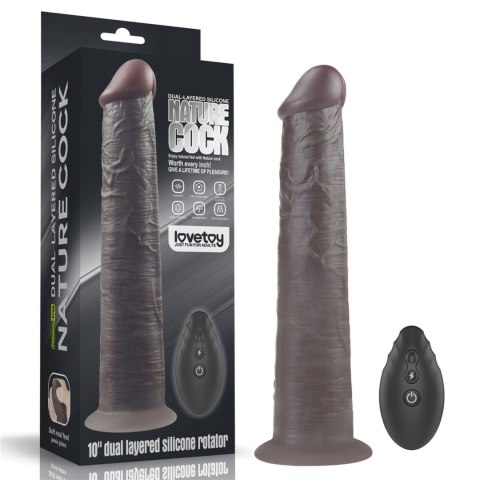 Realistyczne Dildo Rotacyjne Z Pilotem I Przyssawką Cieliste 25,4 cm– Lovetoy