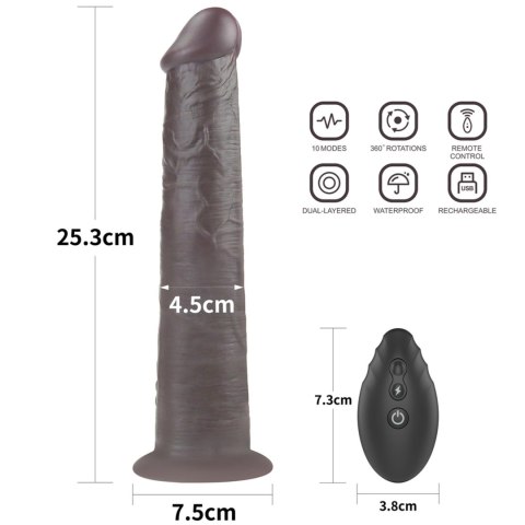 Realistyczne Dildo Rotacyjne Z Pilotem I Przyssawką Cieliste 25,4 cm– Lovetoy