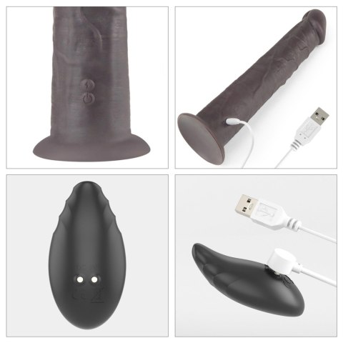 Realistyczne Dildo Rotacyjne Z Pilotem I Przyssawką Cieliste 25,4 cm– Lovetoy
