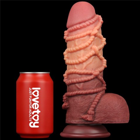 Dildo teksturowane 24cm Dual layered Platinum Silicone Cock with Rope LOVETOY