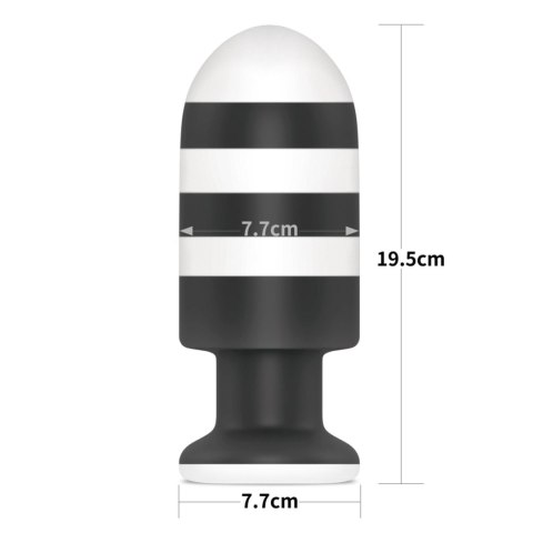 Korek analny biało-czarny 19.5cm Missioner