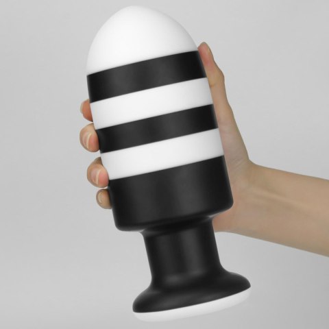 Korek analny biało-czarny 19.5cm Missioner
