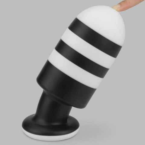 Korek analny biało-czarny 19.5cm Missioner