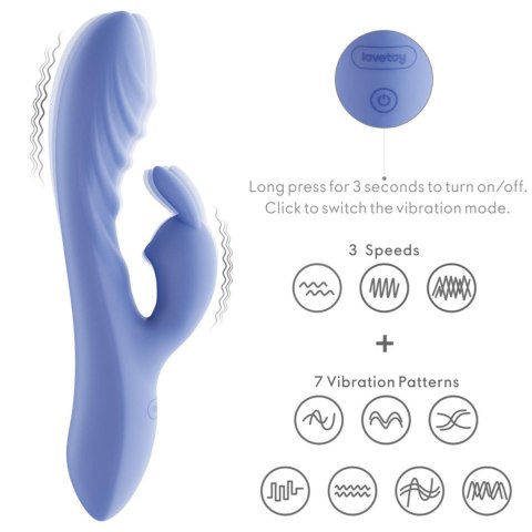 Masażer Wibracyjny Z Podwójnym Silnikiem Wodoodporny USB - LOVE TOY L'ALLURE SWIRL RECHARGEABLE VIBRATOR
