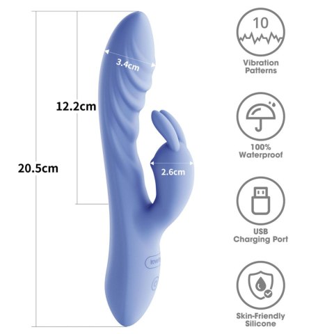 Masażer Wibracyjny Z Podwójnym Silnikiem Wodoodporny USB - LOVE TOY L'ALLURE SWIRL RECHARGEABLE VIBRATOR